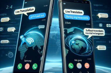 Illustration of Les derniers téléphones Galaxy de Samsung proposent une traduction en direct lors des appels téléphoniques et des textes