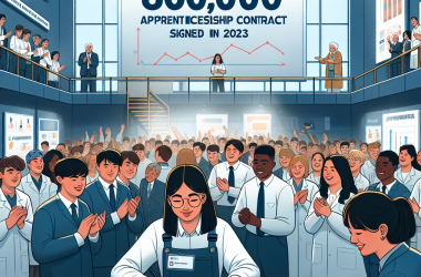 Illustration of 860 000 contrats d’apprentissage ont été signés en 2023 - Centre Inffo