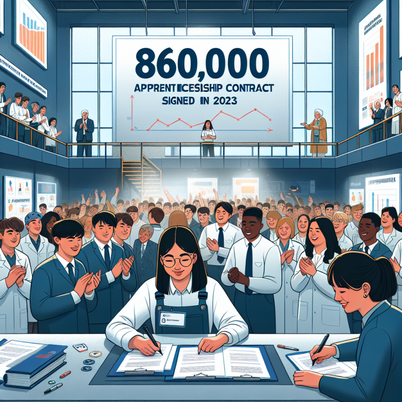 Illustration of 860 000 contrats d’apprentissage ont été signés en 2023 - Centre Inffo