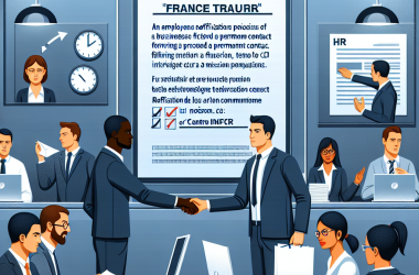 Illustration of Modalités de notification à France Travail par l'entreprise du refus d'un CDI par un salarié à l'issue d'un CDD ou d'un contrat de mission - Centre Inffo