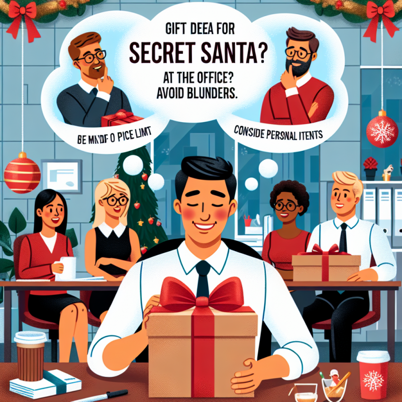 Illustration of Quelle idée cadeau pour un "Secret Santa" au bureau? 4 conseils pour éviter les faux-pas