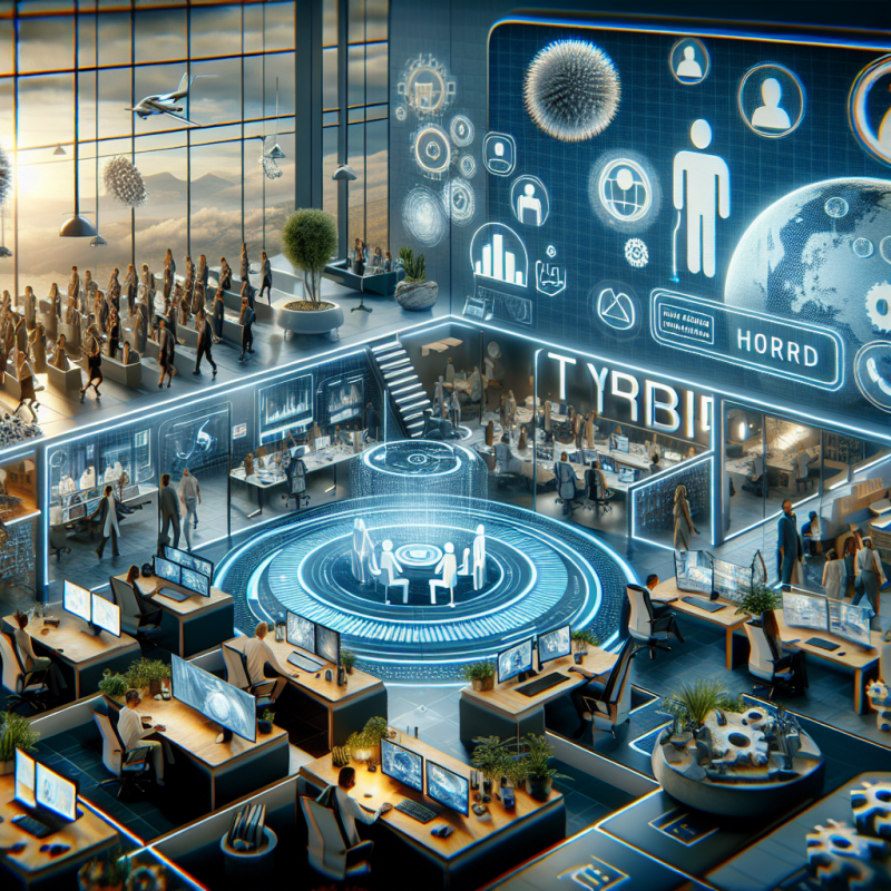 Illustration of Travail Hybride : 10 tendances à suivre en 2024 - Culture RH