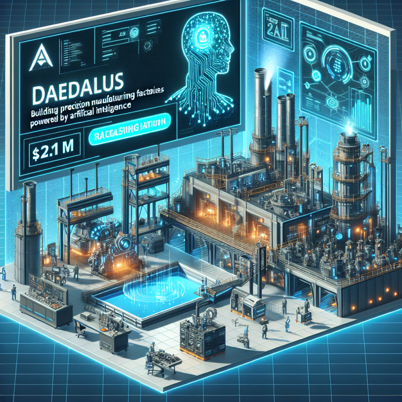 Illustration of Daedalus, qui construit des usines de fabrication de précision alimentées par l'IA, lève 21M $ | TechCrunch