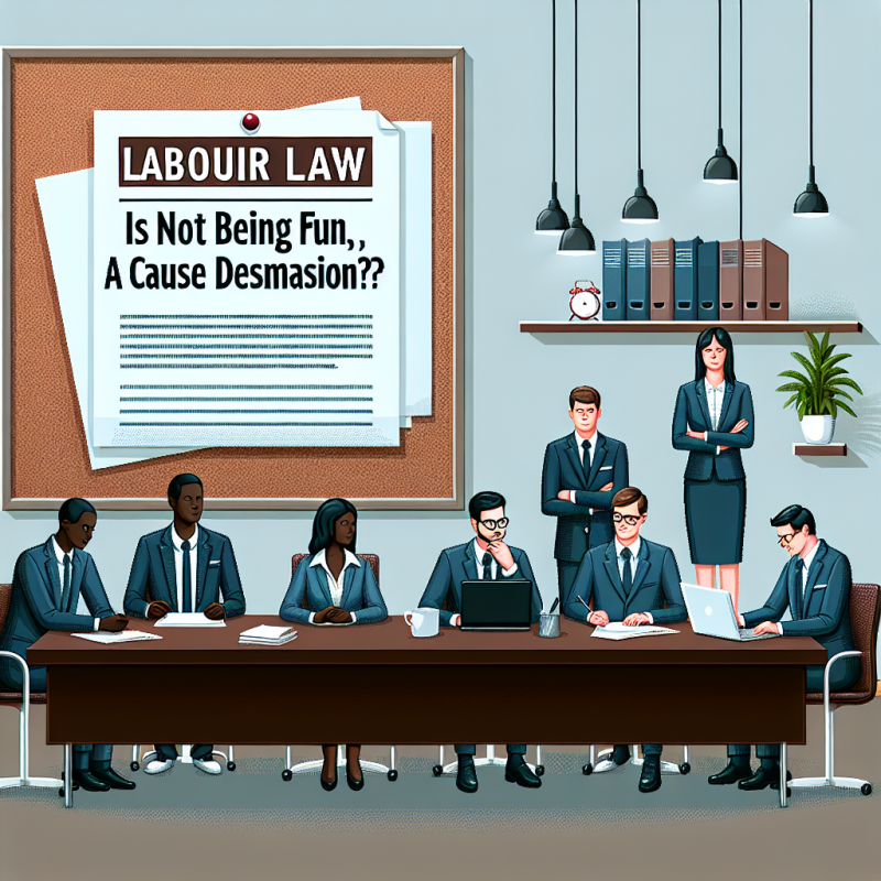 Illustration of Droit du travail : ne pas être fun, un motif de licenciement ?