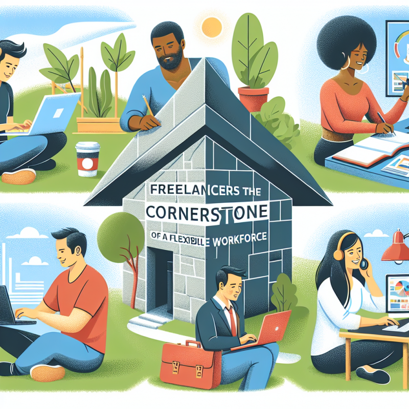 Illustration of Les freelances sont la pierre angulaire d'une workforce flexible