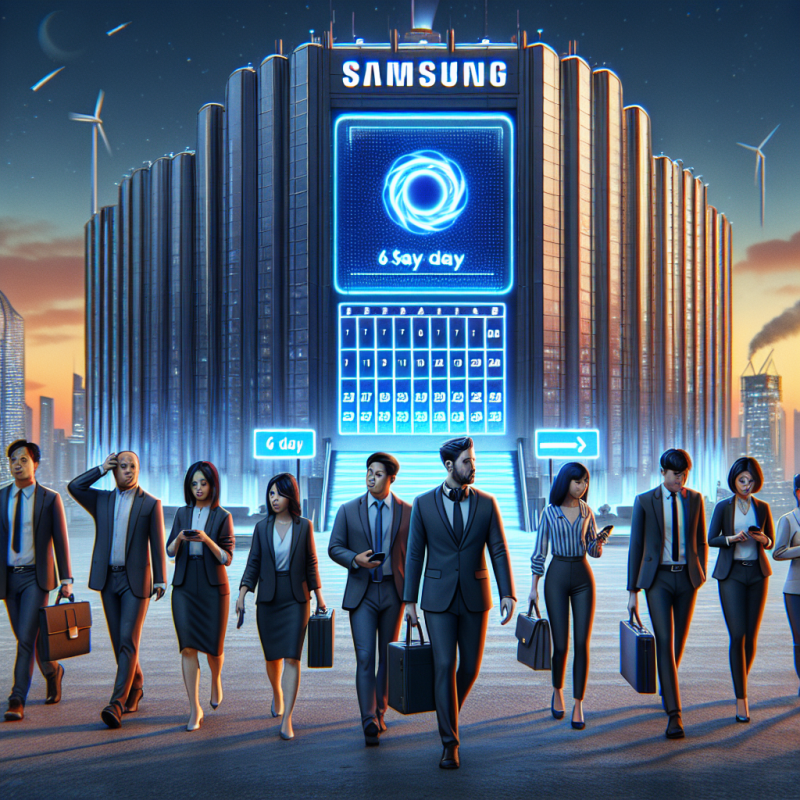 Illustration of Après des résultats décevants, Samsung impose la semaine de six jours à ses cadres