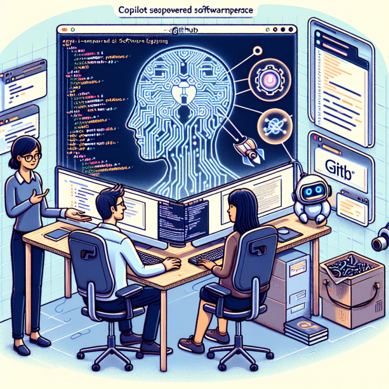 Illustration of Copilot Workspace : La vision de GitHub sur l'ingénierie logicielle alimentée par l'IA | TechCrunch