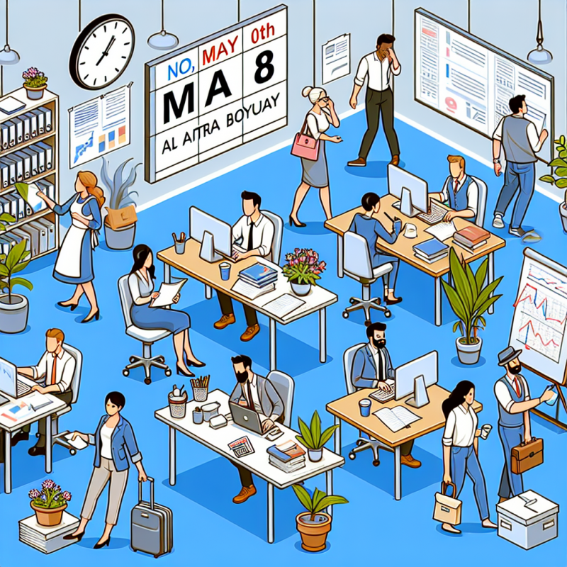 Illustration of Non, travailler pendant le pont du 8 mai ne donne pas lieu à une prime