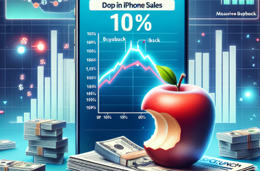 Illustration of Les résultats d'Apple révèlent une baisse de 10% des ventes d'iPhone, un rachat massif alimente la hausse du stock | TechCrunch