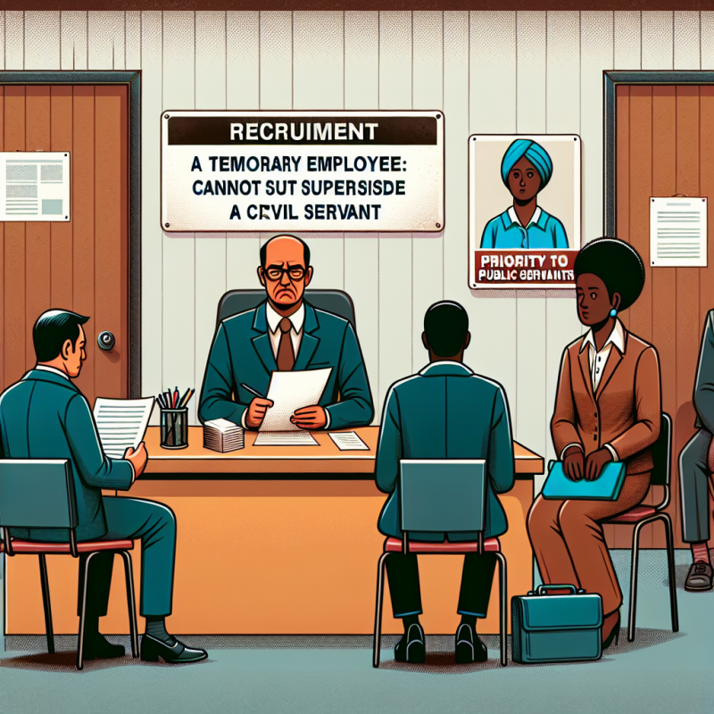 Illustration of Recrutement : un contractuel ne peut pas passer devant un fonctionnaire