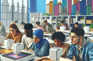 Illustration of Un atelier de broderie numérique pour proposer aux jeunes autre chose que la rue