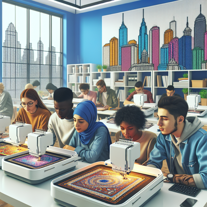 Illustration of Un atelier de broderie numérique pour proposer aux jeunes autre chose que la rue