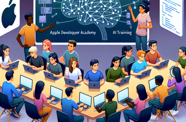 Illustration of Apple Developer Academy ajoute une formation en IA pour les étudiants et les anciens élèves