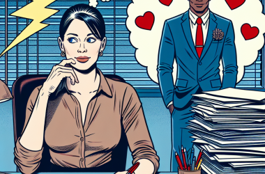 Illustration of Coup de foudre au bureau: dois-je avouer mes sentiments à mon boss?