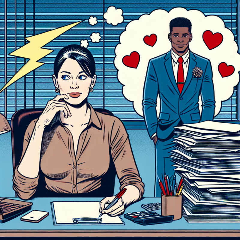 Illustration of Coup de foudre au bureau: dois-je avouer mes sentiments à mon boss?