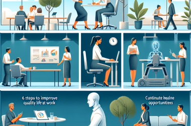 Illustration of 6 actions à mener pour améliorer la Qualité de Vie au Travail