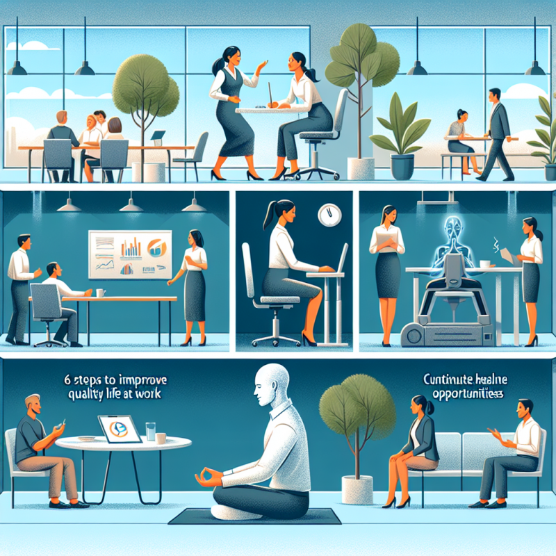 Illustration of 6 actions à mener pour améliorer la Qualité de Vie au Travail