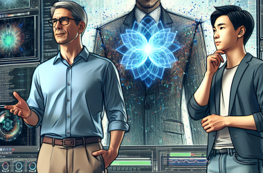 Illustration of Zuckerberg présente la dernière IA de vision vidéo de Meta avec le PDG de Nvidia, Jensen Huang