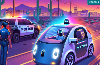 Illustration of Un robotaxi Waymo arrêté par la police de Phoenix après s'être engagé dans la mauvaise voie | TechCrunch
