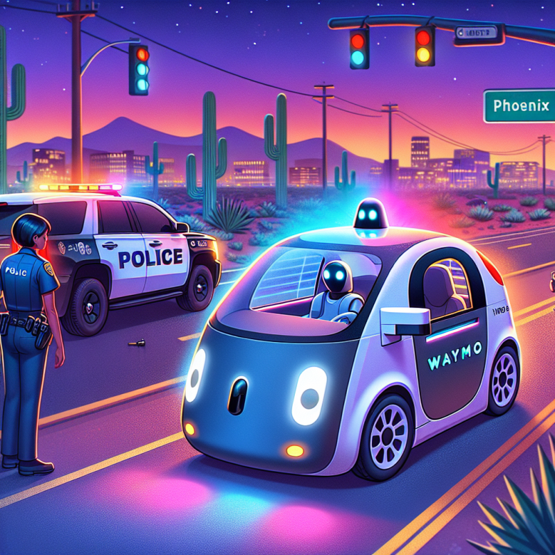 Illustration of Un robotaxi Waymo arrêté par la police de Phoenix après s'être engagé dans la mauvaise voie | TechCrunch