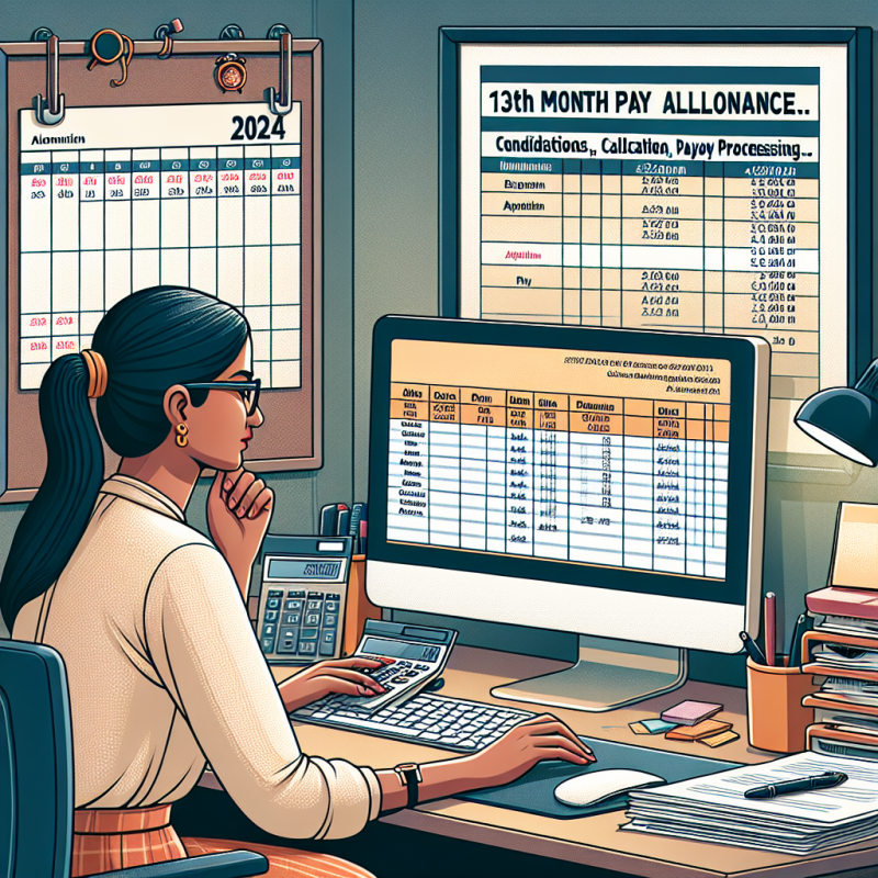 Illustration of Prime 13ème Mois 2024 : conditions, calcul, traitement paie…