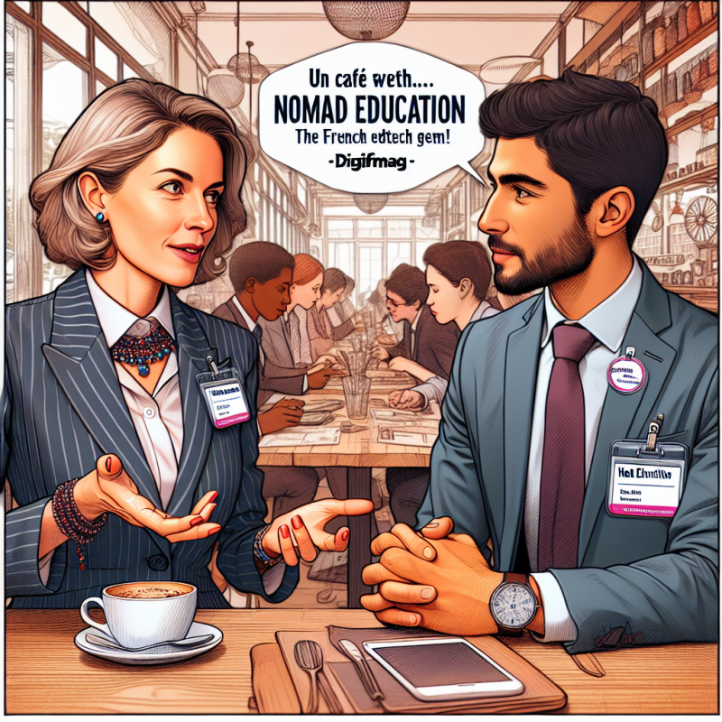 Illustration of Un café avec...Caroline Maitrot et Pierre-Emmanuel Batlle, CEO et directeur commercial de Nomad Education, la pépite EdTech française ! - Digiformag