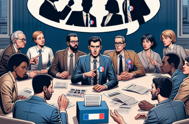 Illustration of "Et toi, tu as voté pour qui?": quand la politique débarque au bureau, attention aux tensions