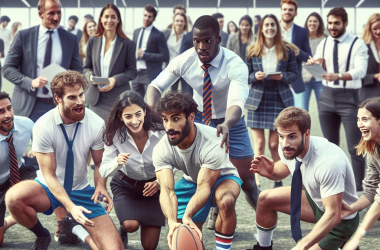 Illustration of "Les candidats révèlent leur personnalité" : à France Travail, des ateliers rugby pour faciliter les recrutements