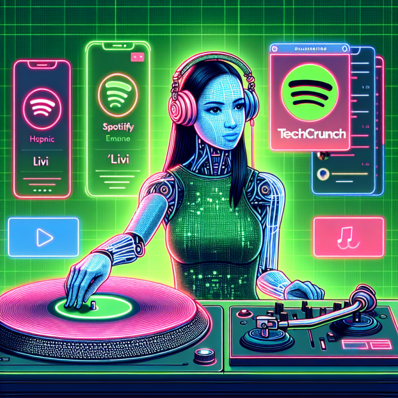 Illustration of Spotify ajoute une DJ IA hispanophone, 'Livi' | TechCrunch