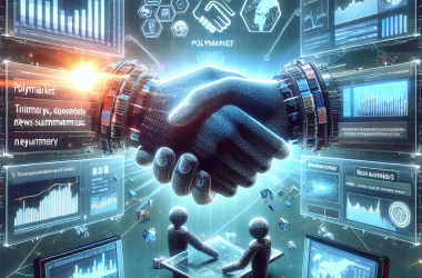 Illustration of 'Polymarket, marché de prédiction, s'associe à Perplexity pour afficher des résumés de nouvelles | TechCrunch'