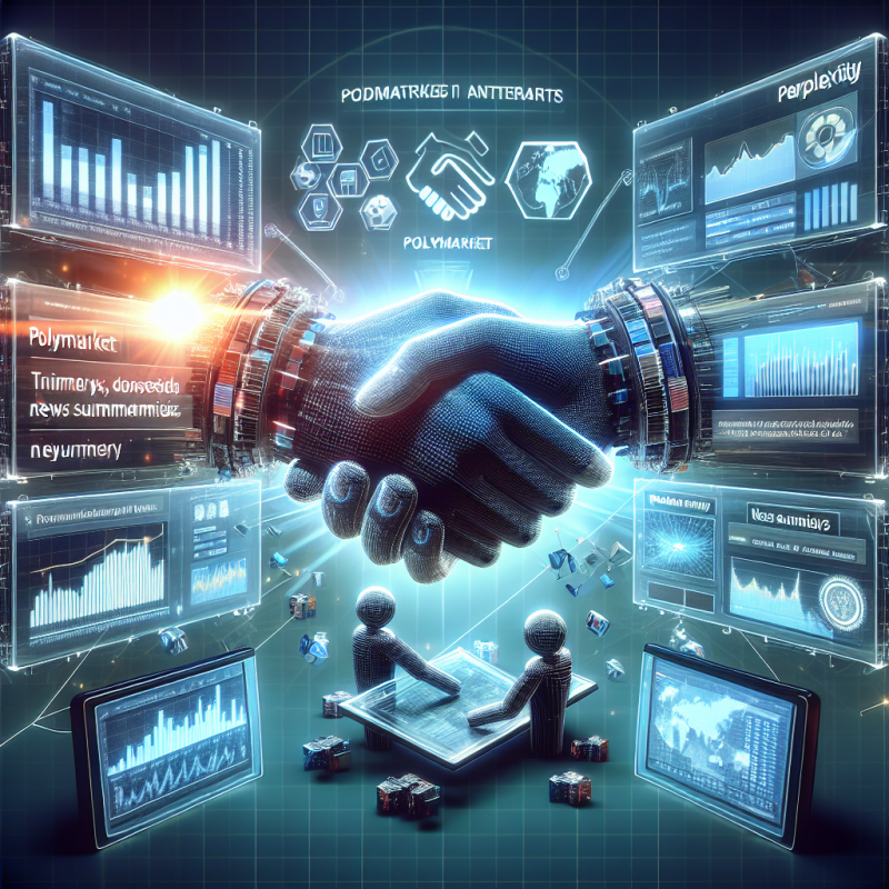 Illustration of 'Polymarket, marché de prédiction, s'associe à Perplexity pour afficher des résumés de nouvelles | TechCrunch'