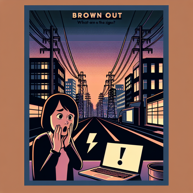Illustration of Le Brown out, qu’est-ce que c’est ? Quels sont les signes ?