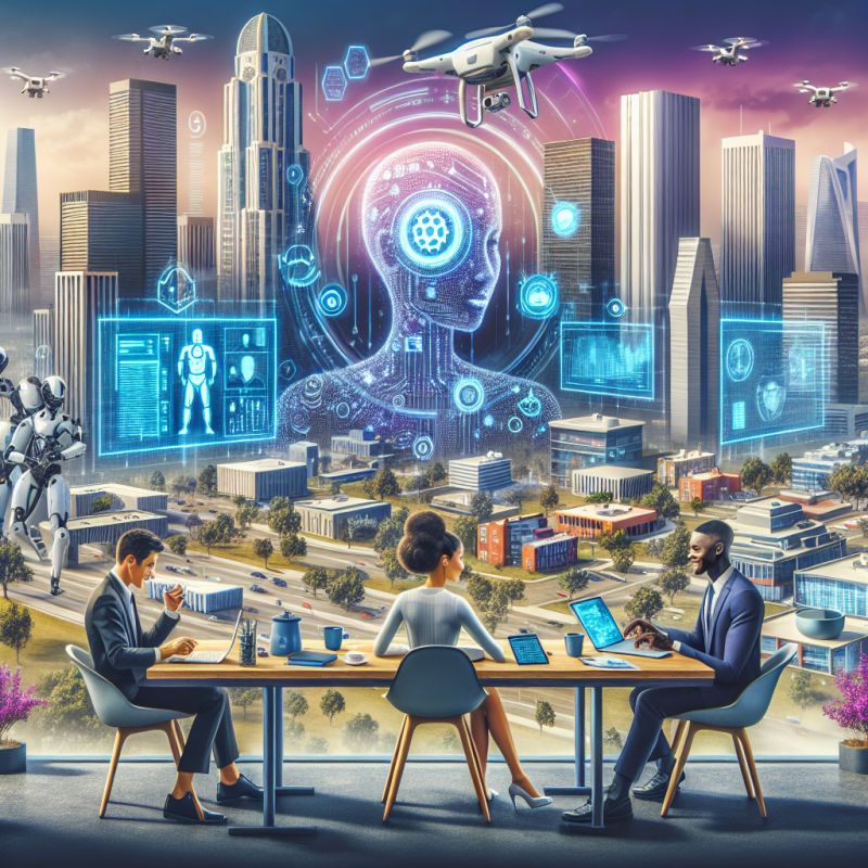 Illustration of Des gestionnaires de talents en IA, des villes universitaires technocapitalistes et une augmentation des acquisitions en technologie de défense