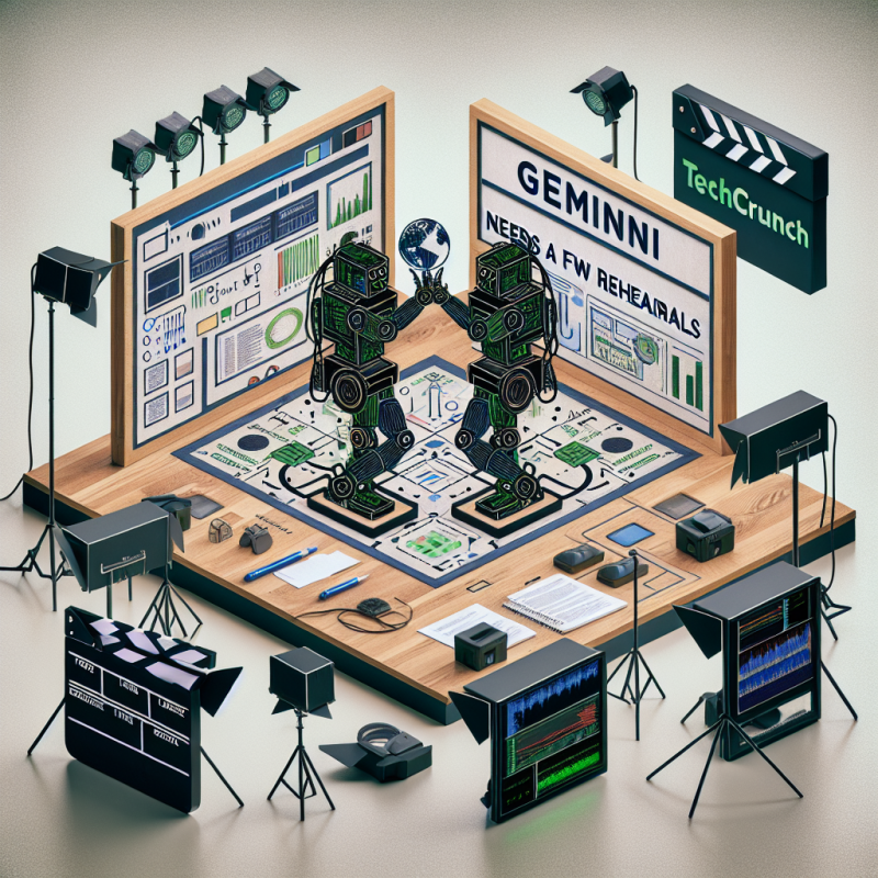 Illustration of 'Gemini Live aurait besoin de quelques répétitions | TechCrunch
