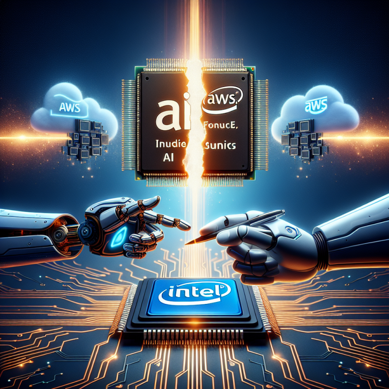 Illustration of 'Intel s'apprête à scinder son activité de fonderie et signe un accord de puce IA avec AWS | TechCrunch'