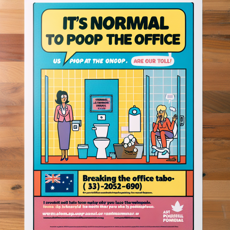 Illustration of "Il est normal de faire caca au bureau": cette drôle de campagne australienne pour lutter contre un tabou