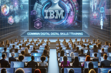 Illustration of IBM poursuit son action pour former aux métiers du numérique