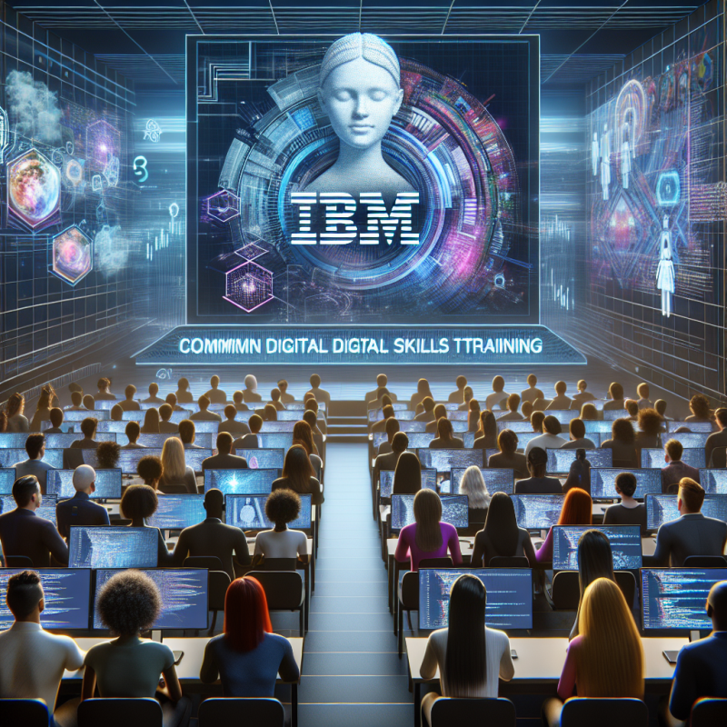 Illustration of IBM poursuit son action pour former aux métiers du numérique
