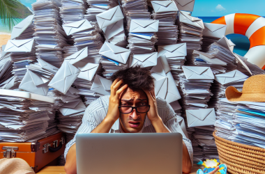 Illustration of "Une véritable surcharge cognitive": comment gérer la montagne de mails au retour de vacances?
