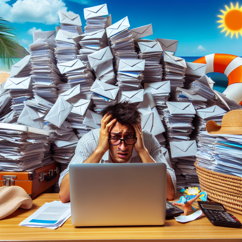 Illustration of "Une véritable surcharge cognitive": comment gérer la montagne de mails au retour de vacances?