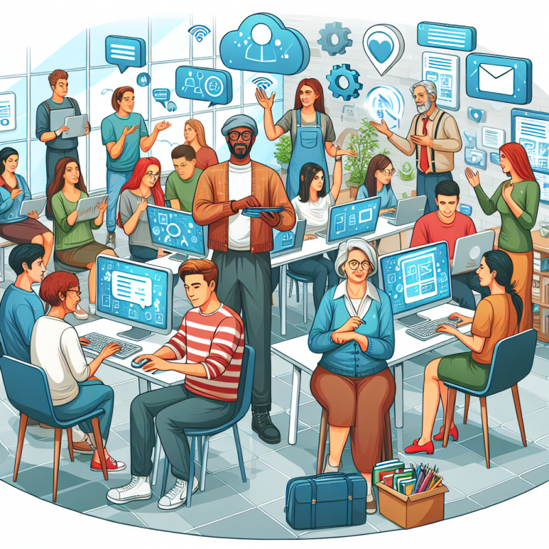 Illustration of Médiateurs sociaux et médiateurs numériques unis contre l’illectronisme