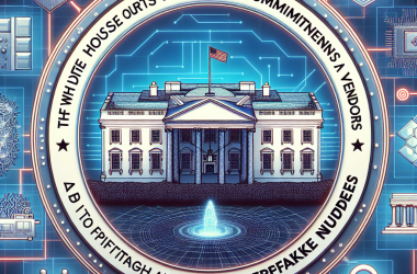Illustration of La Maison-Blanche obtient des engagements volontaires des vendeurs d'IA pour lutter contre les nus deepfake