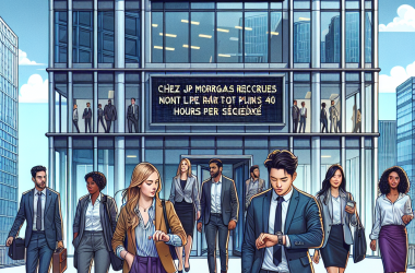 Illustration of Chez JP Morgan, les jeunes recrues n'ont plus le droit de travailler plus de 80 heures par semaine