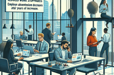 Illustration of Moins d'arrêts de travail: l'absentéisme salarié recule après des années de hausse