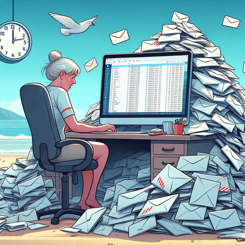 Illustration of "Une véritable surcharge cognitive" : Comment gérer la montagne de mails au retour de vacances ?