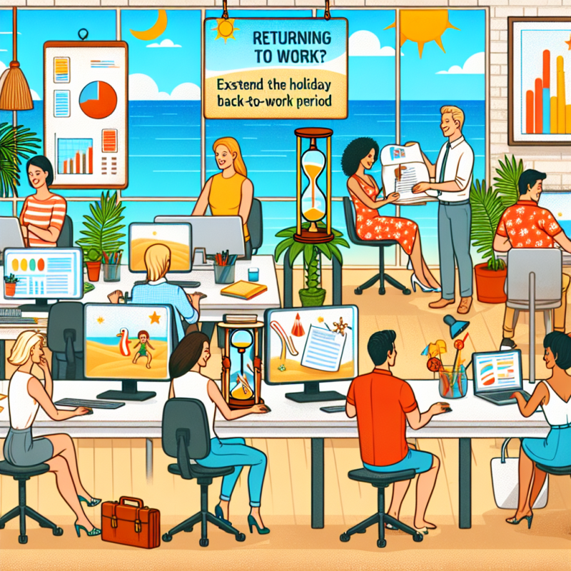 Illustration of Vous reprenez le travail? 5 conseils pour prolonger l'esprit des vacances à la rentrée