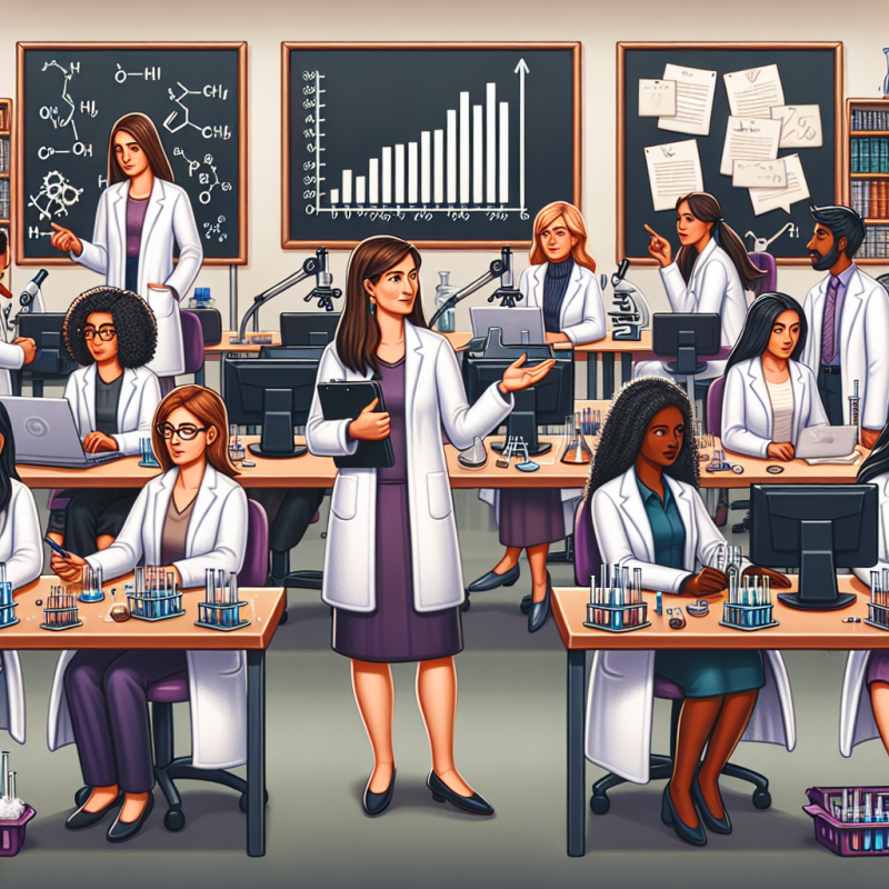 Illustration of 82% des femmes poursuivant une carrière scientifique ont été victimes de stéréotypes de genre