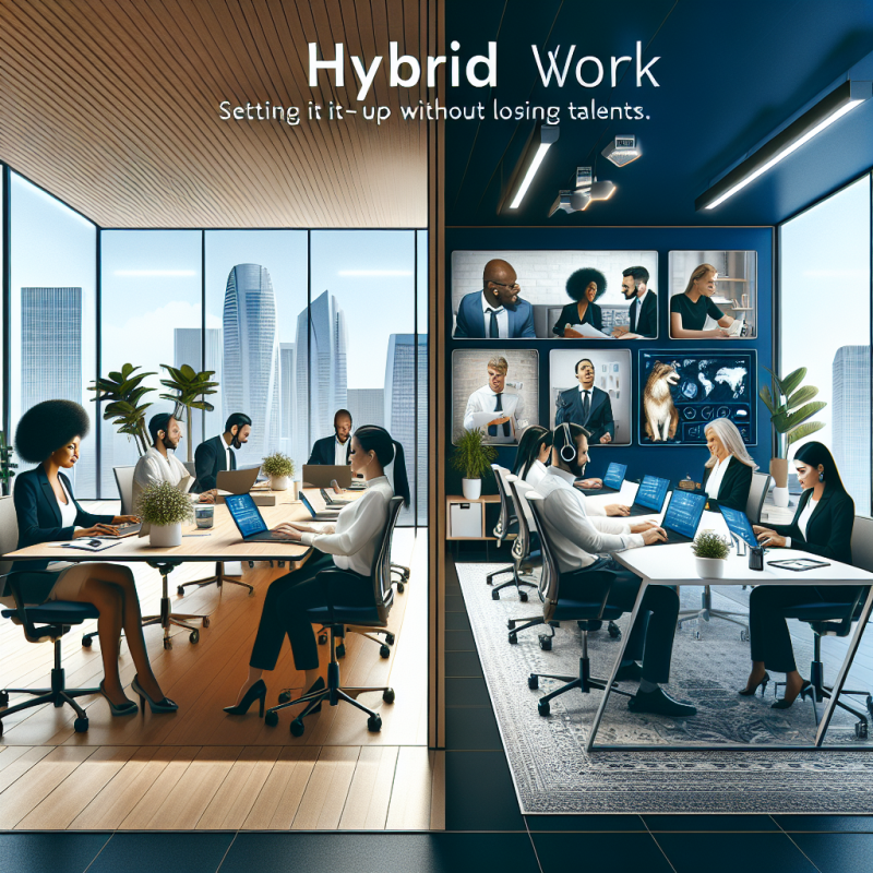 Illustration of Travail hybride : le mettre en place sans perdre de talents