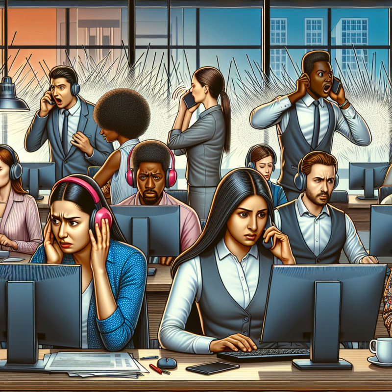 Illustration of Plus de six actifs sur dix gênés par le bruit au travail