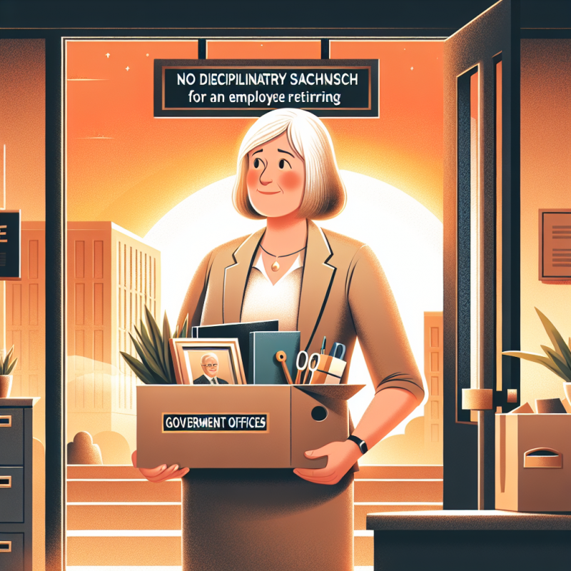 Illustration of Pas de sanction disciplinaire pour un fonctionnaire parti en retraite